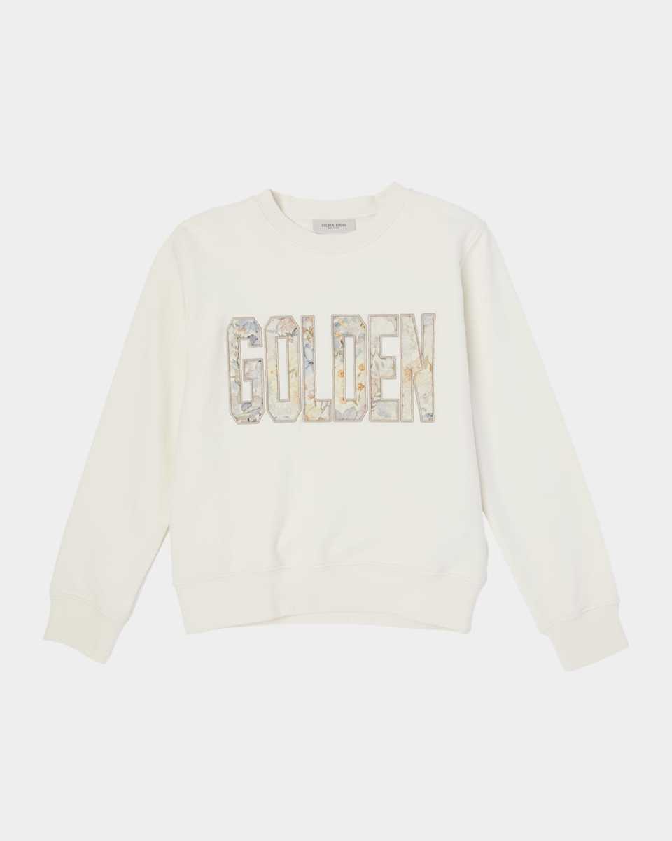 Girl's Journey Golden Embroidered Logo Sweatshirt, Size 4-
